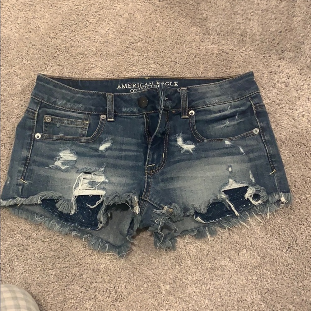 American eagle shortie jean shorts